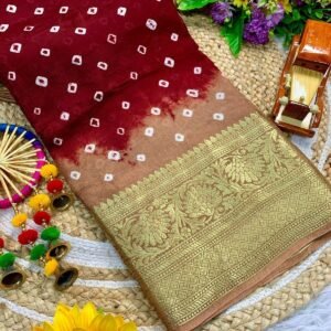 bandhani saree
