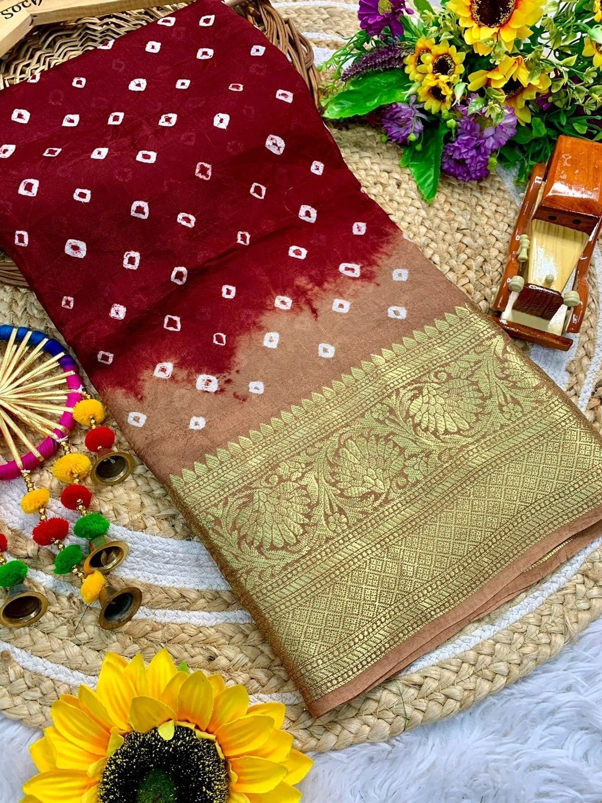 bandhani saree bandhani saree